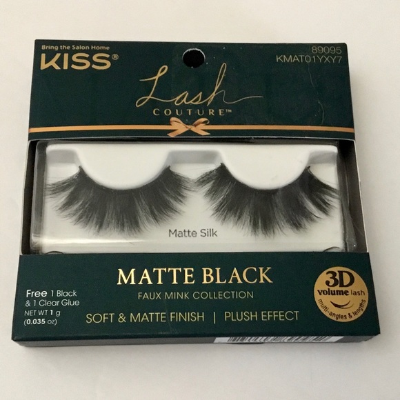 New 4 Pair Kiss Lash Couture Matte Black 3D Faux Mink Lashes - Picture 2 of 8